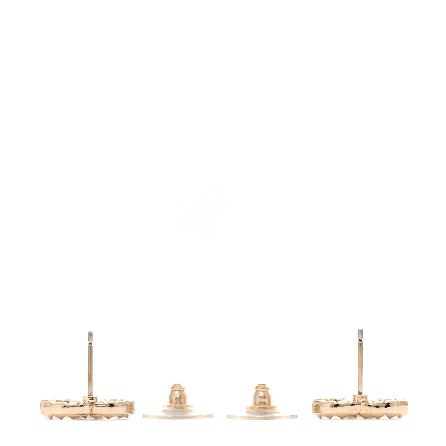 Studded CC Earrings Gold