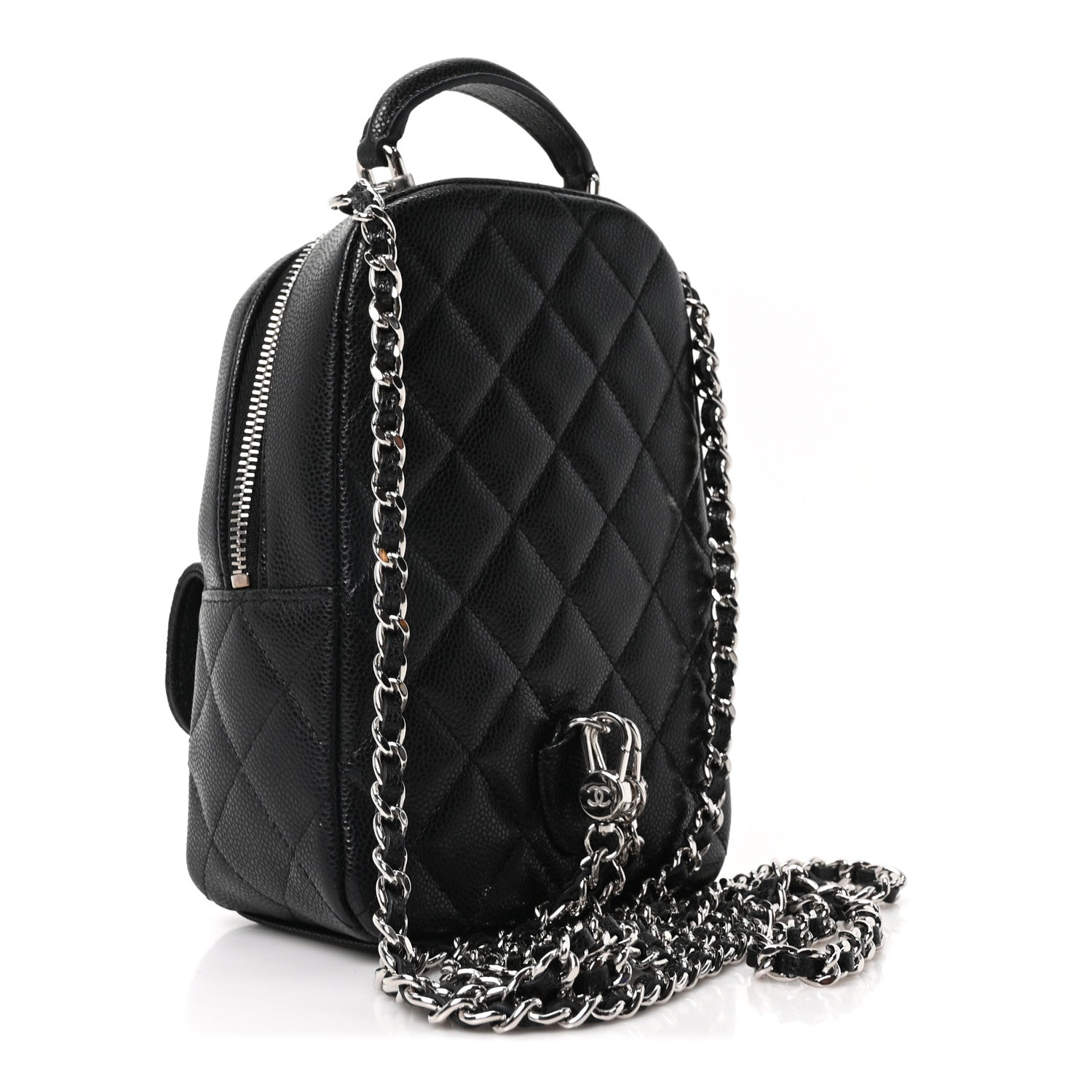 Chanel Caviar Quilted CC Mini Classic Backpack Black 3 of 11