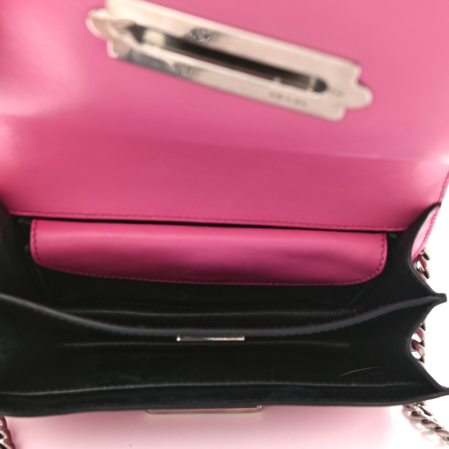 City Calf Saffiano Studded Cahier Bag Fuxia Black