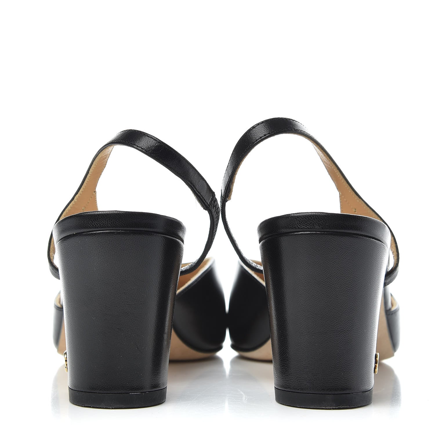 Chanel Goatskin Grosgrain Cap Toe CC Slingback Sandals 39 Black 7 of 10