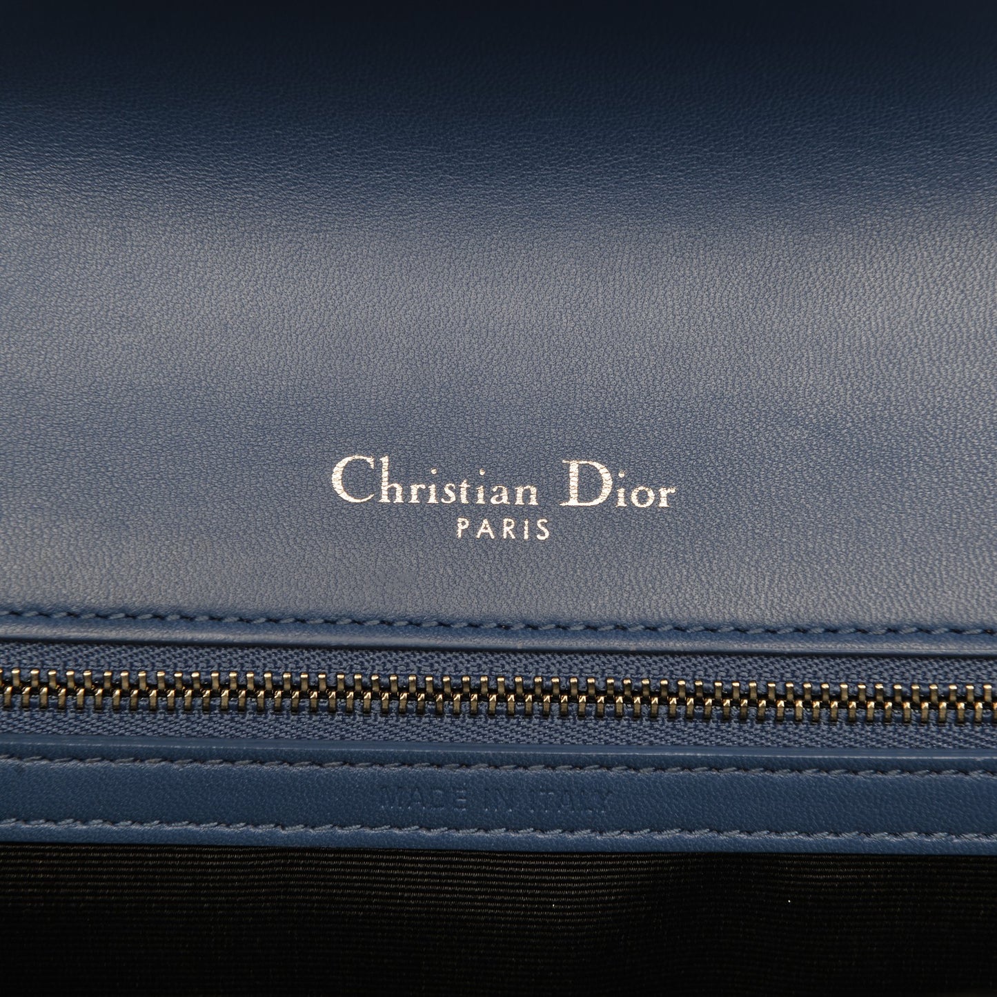 Lambskin Medium Diorama Flap Bag Blue