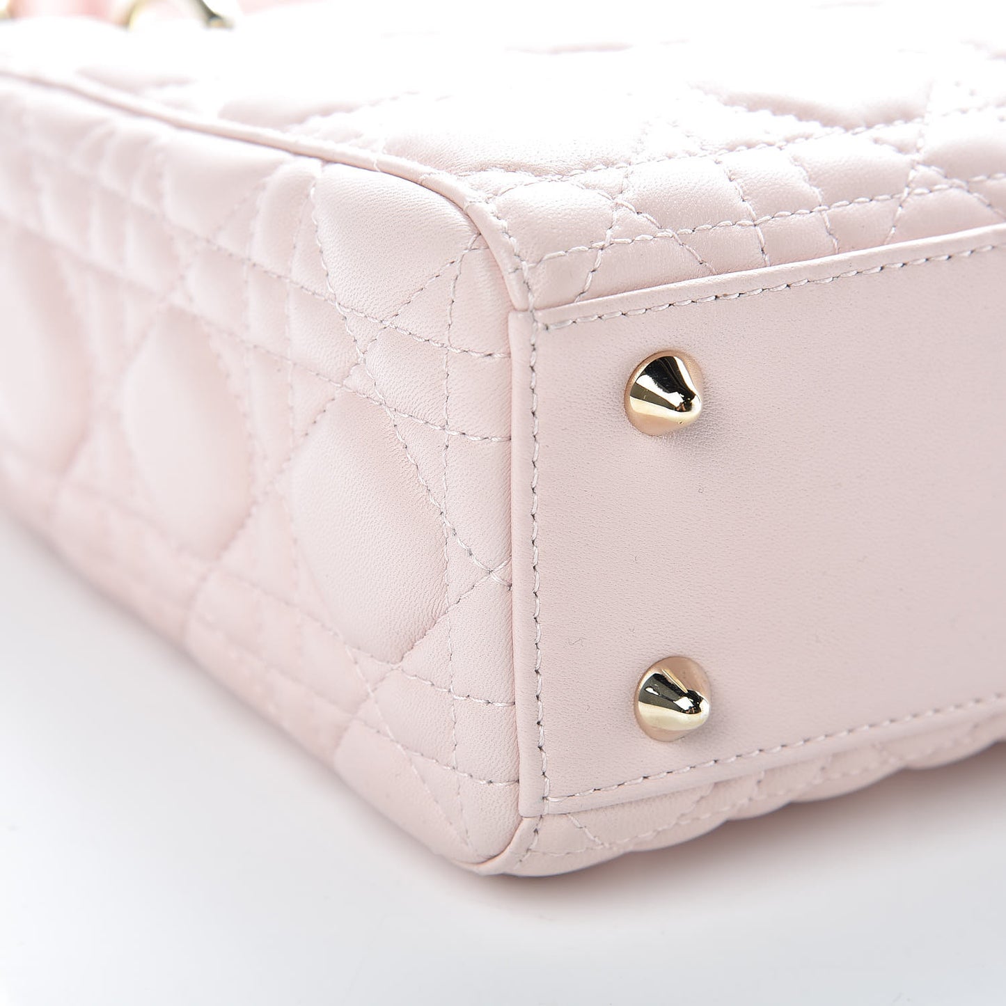 Lambskin Cannage Small Lucky Badges My Lady Dior Pink