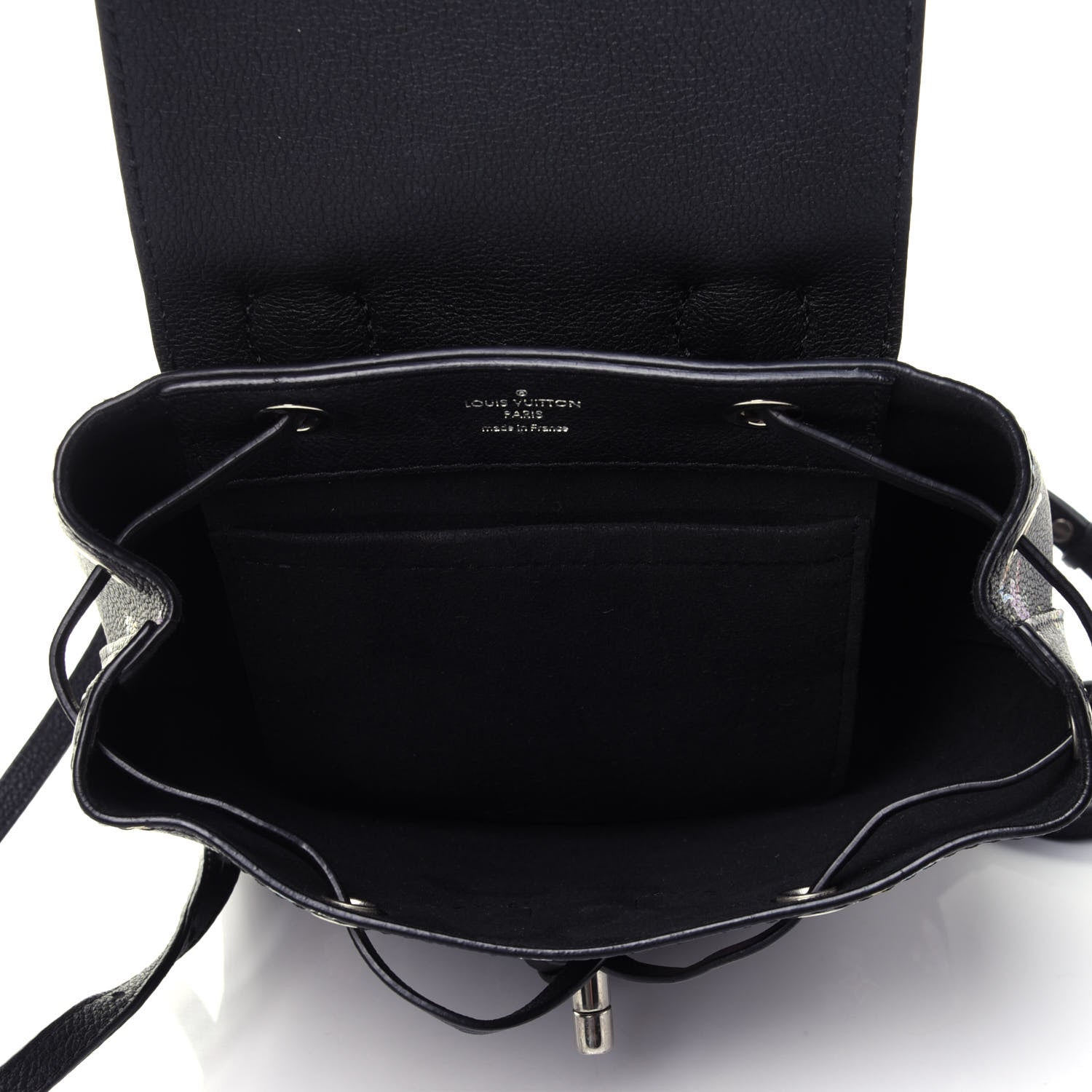 Louis Vuitton Calfskin Flower Lockme Mini Backpack Black Multicolor 3 of 8