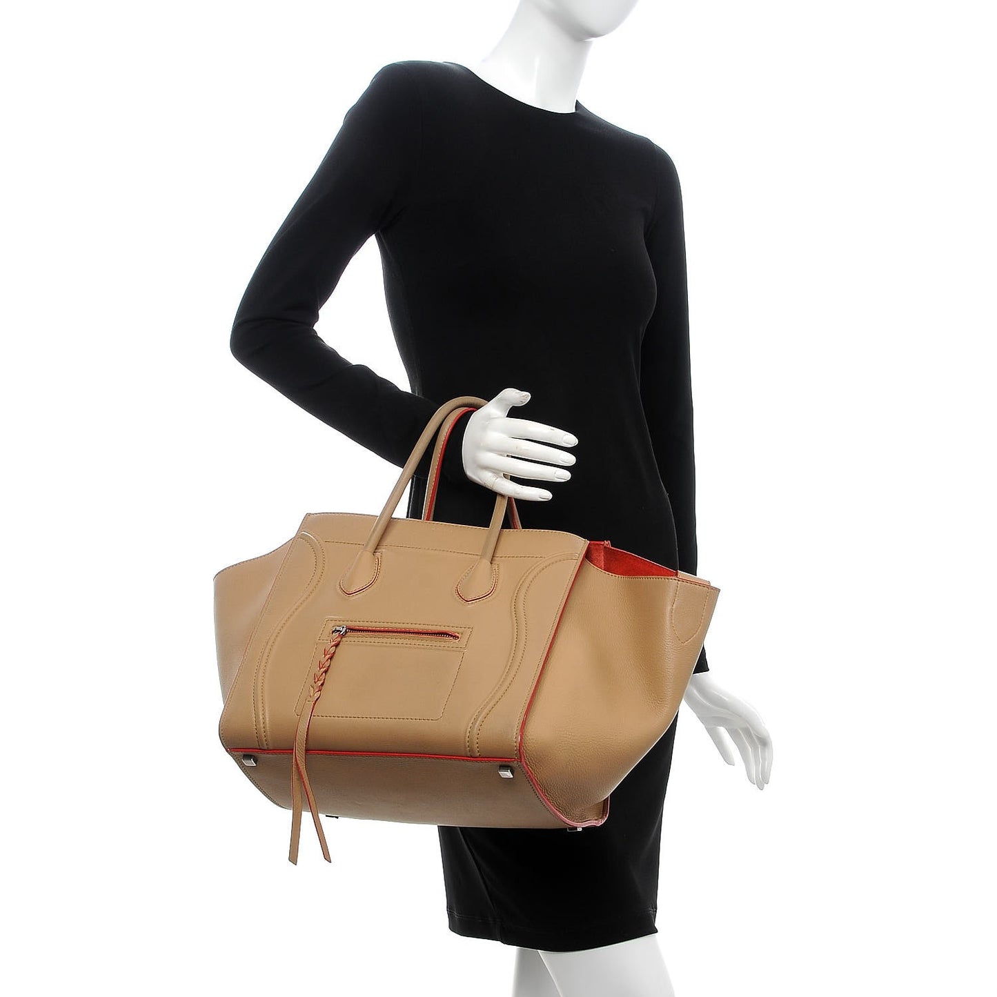 Supple Calfskin Medium Phantom Luggage Camel