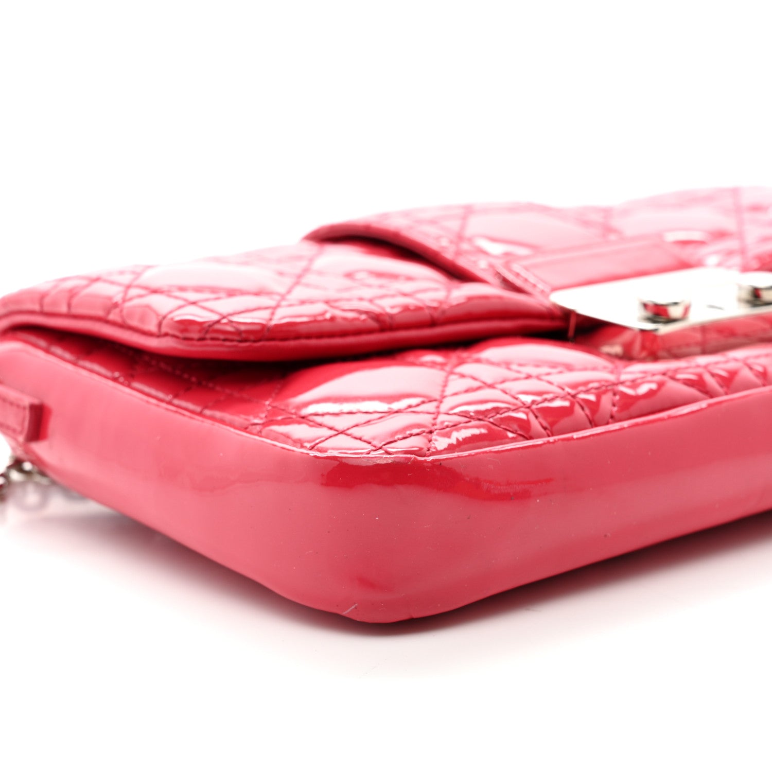 Christian Dior Patent Cannage Miss Dior Promenade Pouch Fuchsia 9 of 11