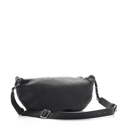 Chanel Lambskin Quilted Banane Waist Bag Fanny Pack Black 4 of 8