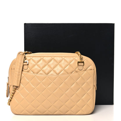Chanel Lambskin Quilted Camera Case Beige 13 of 13