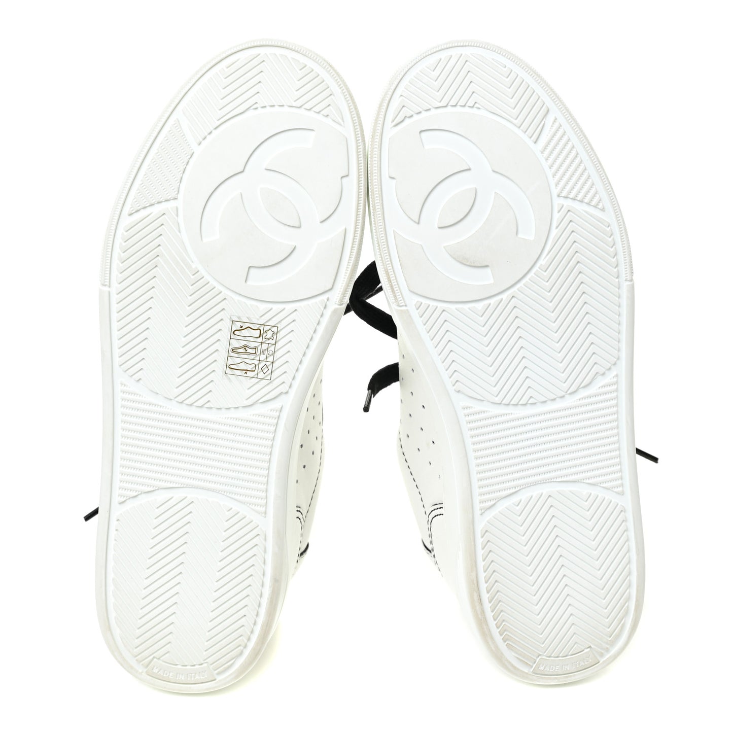 Calfskin Womens Logo Sneakers 37 Black White