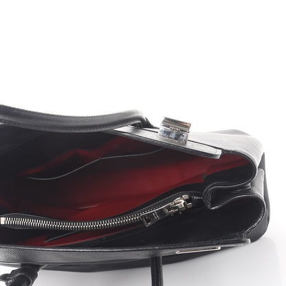 Prada Saffiano Cuir Twin Tote Nero Black 5 of 17