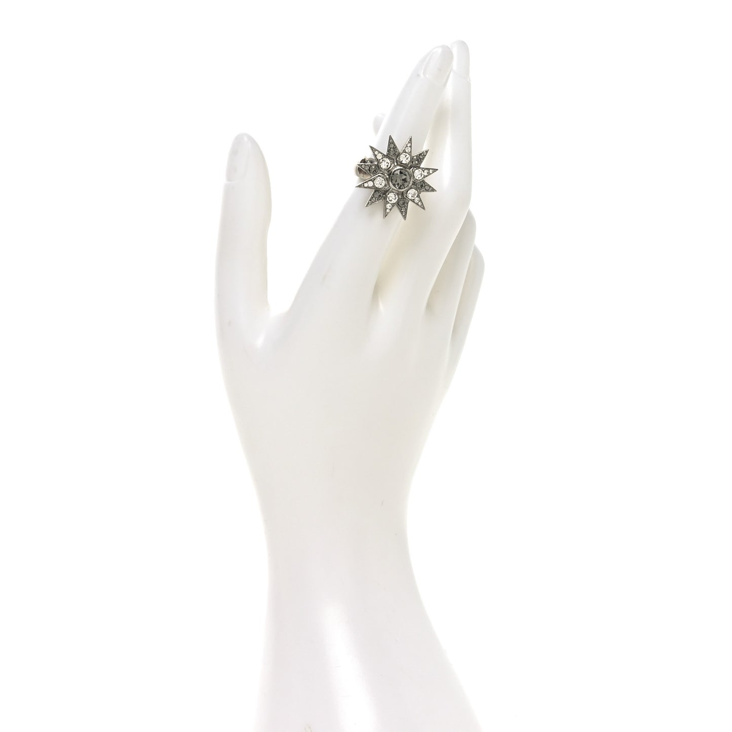 Metal Crystal CC Star Ring 50 5.5 Ruthenium