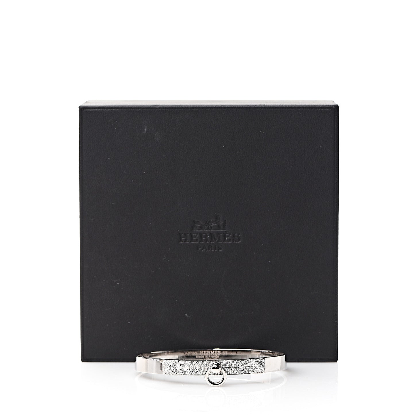 18K White Gold Pave Diamond PM Collier De Chien Bracelet ST