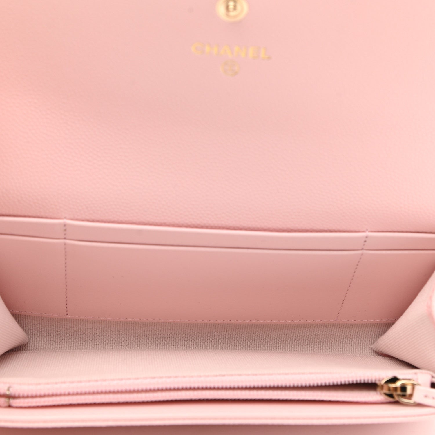 Chanel Caviar Quilted Crystal CC Large Gusset Flap Wallet Pink 5 of 8