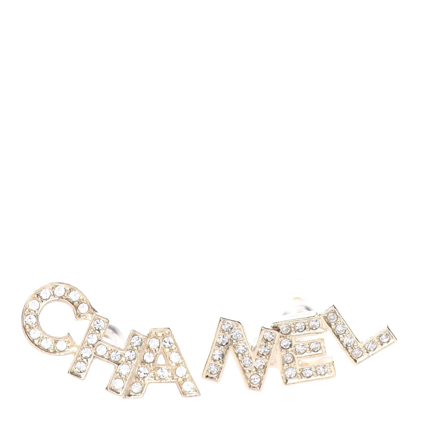 Crystal Pearl Signature Stud Earrings Gold