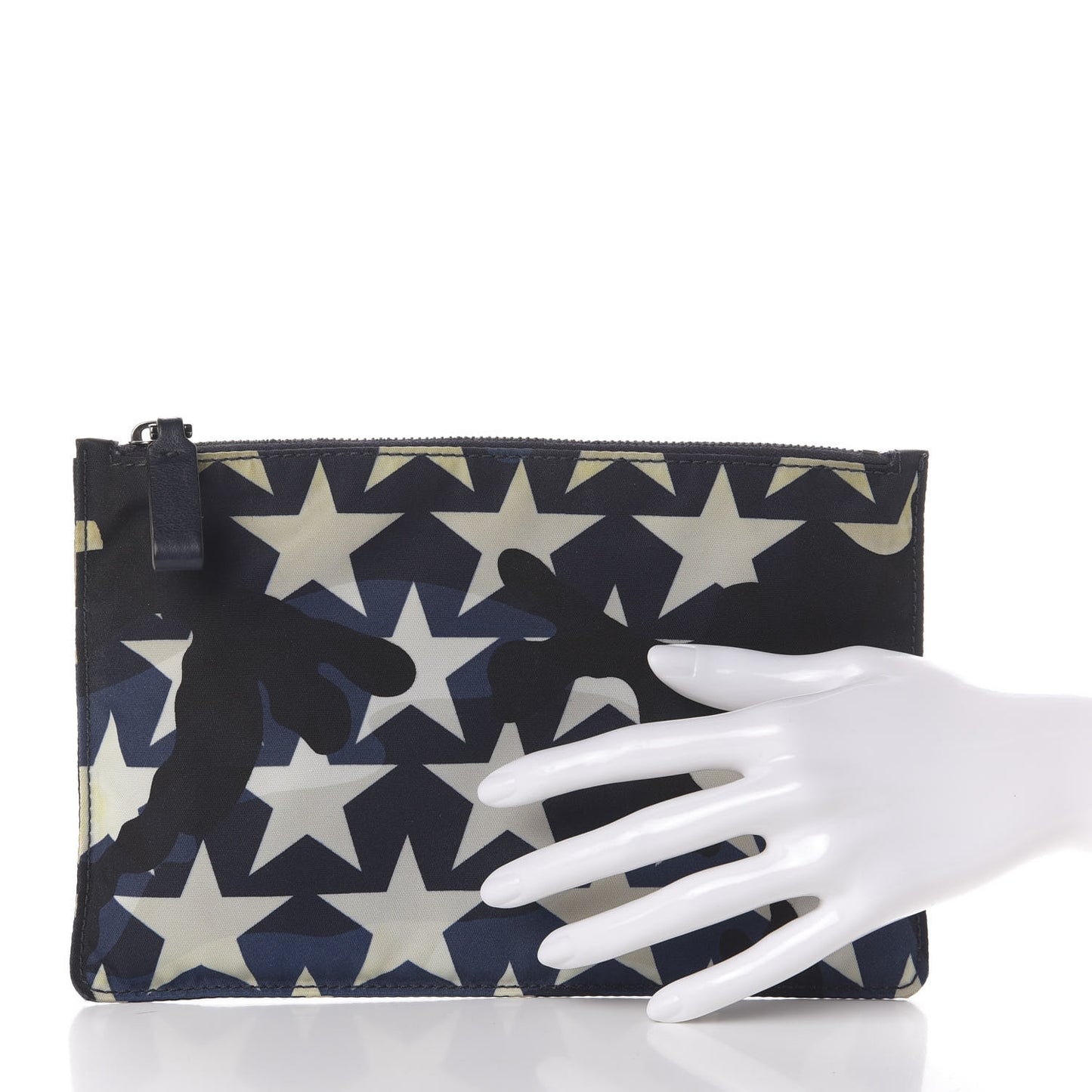 Nylon Camustars Medium Zip Pouch Marine Light Ivory