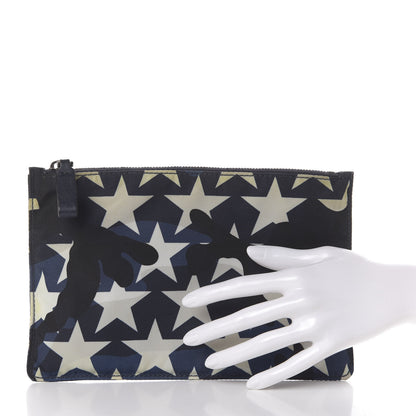 Valentino Garavani Nylon Camustars Medium Zip Pouch Marine Light Ivory 2 of 6