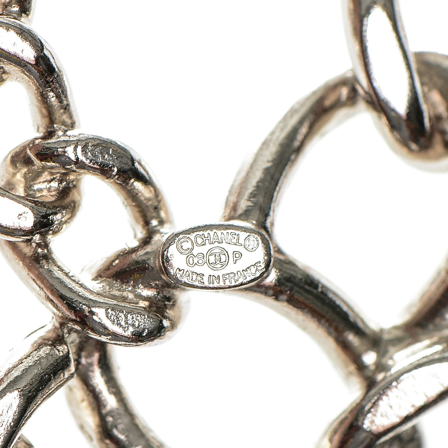 Chanel CC Chain Brooch Pin Silver 4 of 4