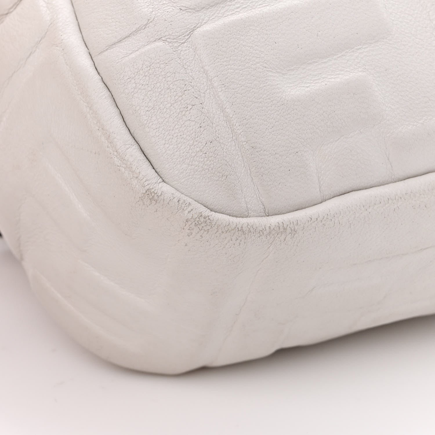 Fendi Nappa FF 1974 Embossed Baguette White 20 of 23