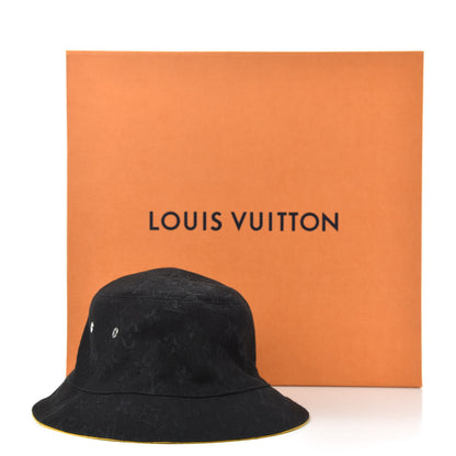 Louis Vuitton Monogram Denim Transformable Bob Bucket Hat 58 Black 7 of 7