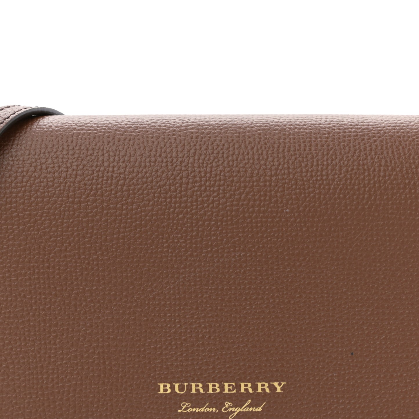 Grained Calfskin House Check Tartan Mix Hampshire Wallet On Chain Tan
