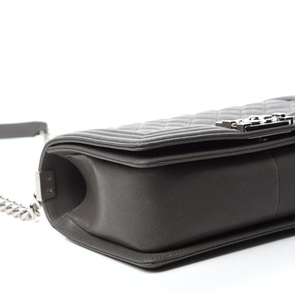 Chanel Caviar Quilted Medium Boy Flap Grey 6 of 11