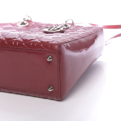 Christian Dior Patent Cannage Large Lady Dior Red 12 of 14