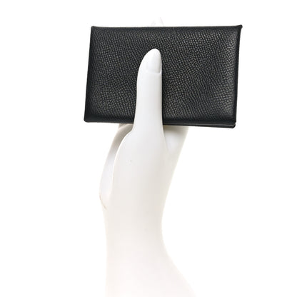 Hermes Epsom Calvi Card Case Black 2 of 7
