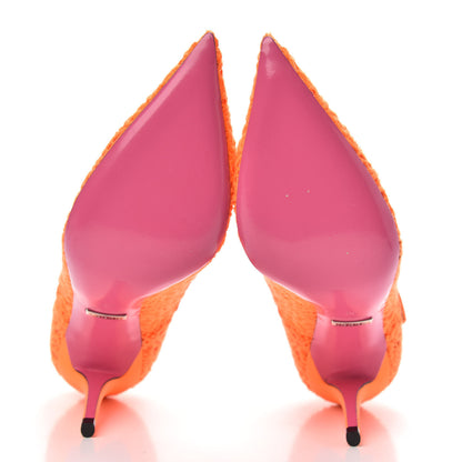 Gucci Lace Pizzo Venice Pumps 36 Orange Fluo 5 of 7