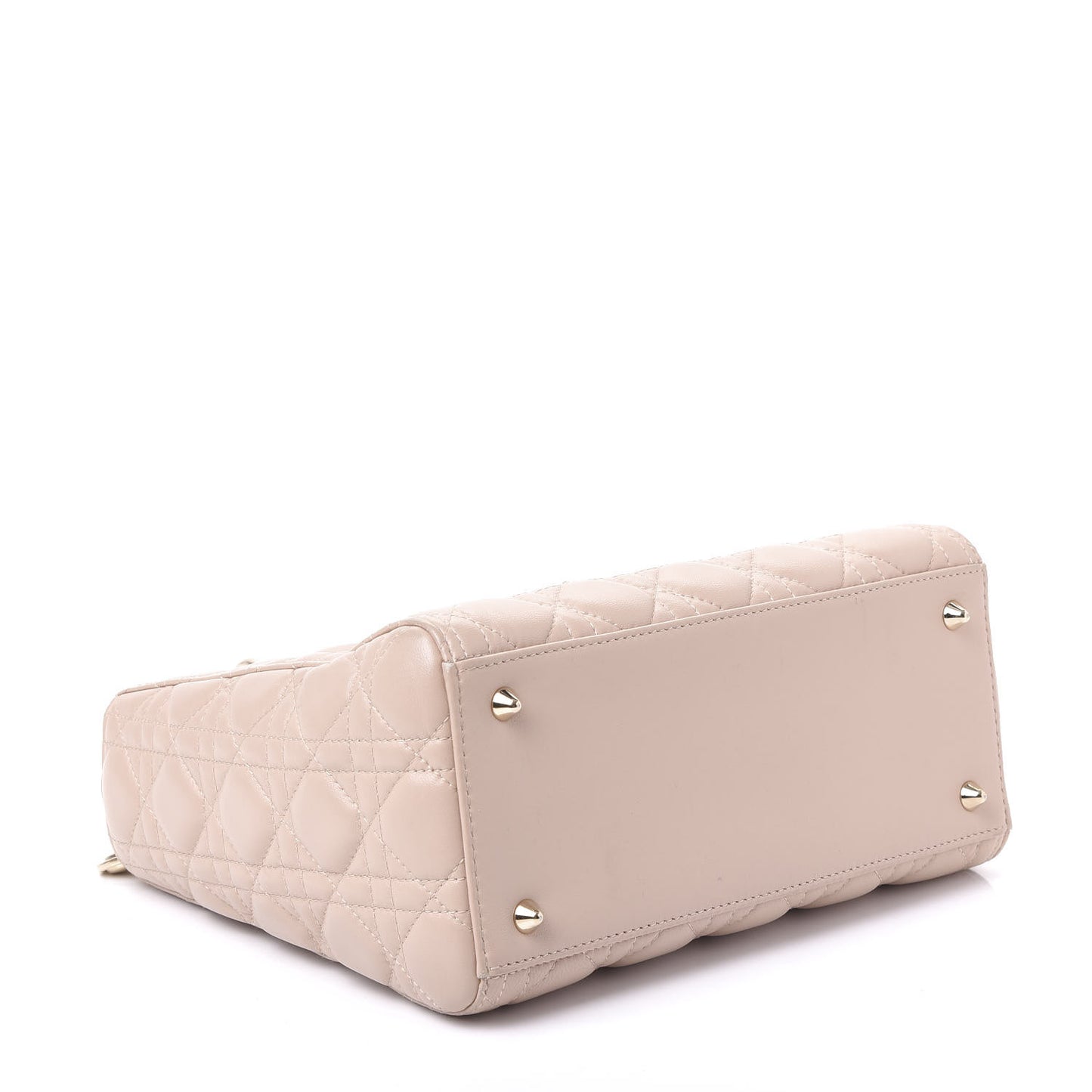 Lambskin Cannage Medium Lady Dior Beige