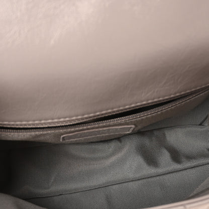 Chanel Crumpled Calfskin Medium Chain All Over Flap Grey 5 of 11