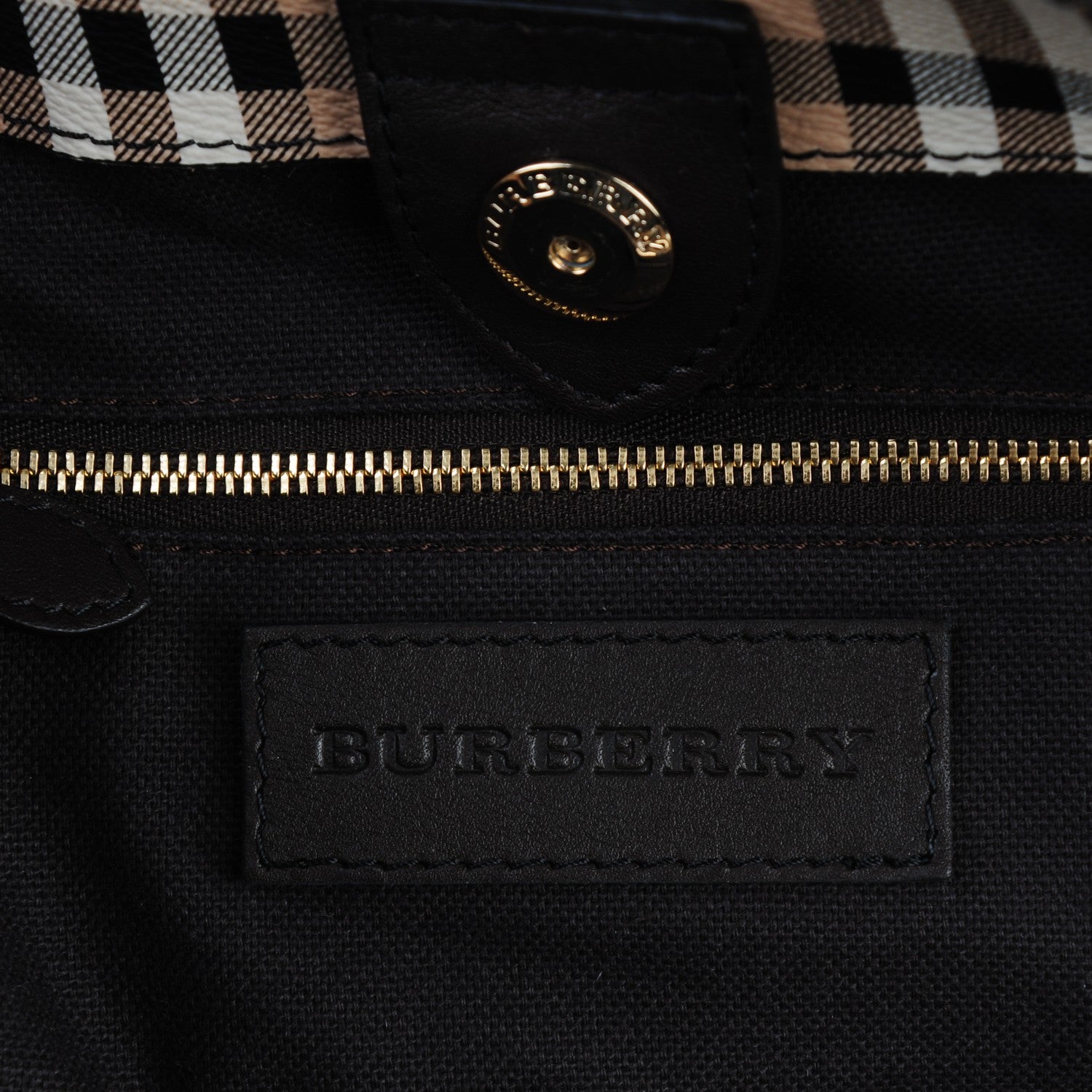 Burberry Haymarket Check Small Canterbury Tote Chocolate 6 of 8