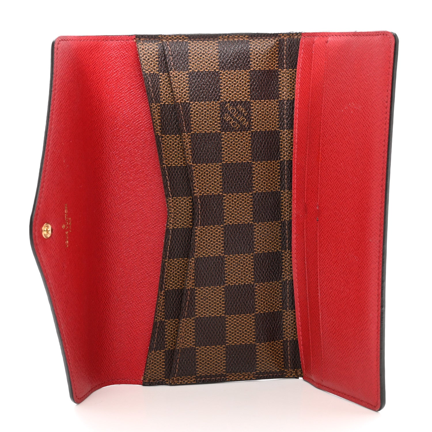 Louis Vuitton Damier Ebene Josephine Wallet Red 6 of 12