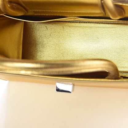 Christian Dior Metallic Goatskin Medium Diorever Flap Gold 5 of 9
