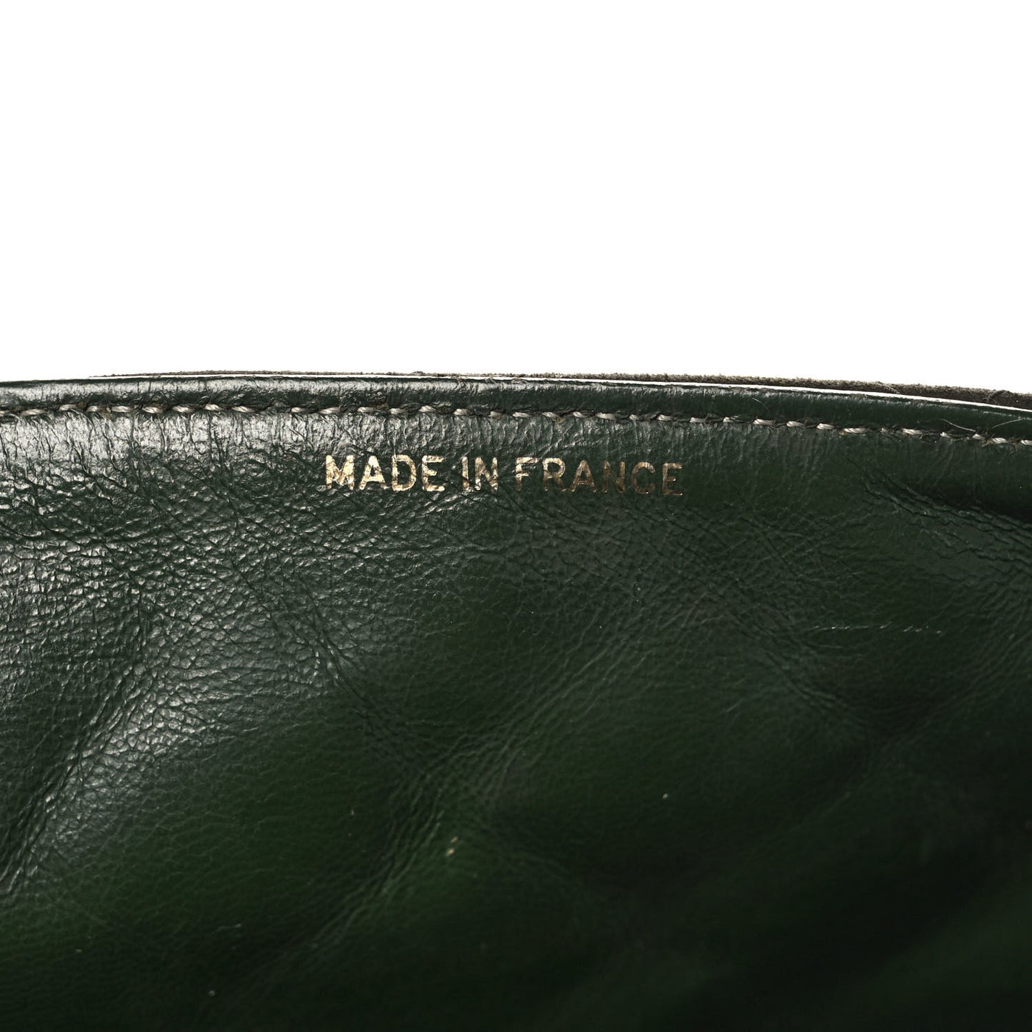 Suede Quilted Jumbo XL Single Flap Green