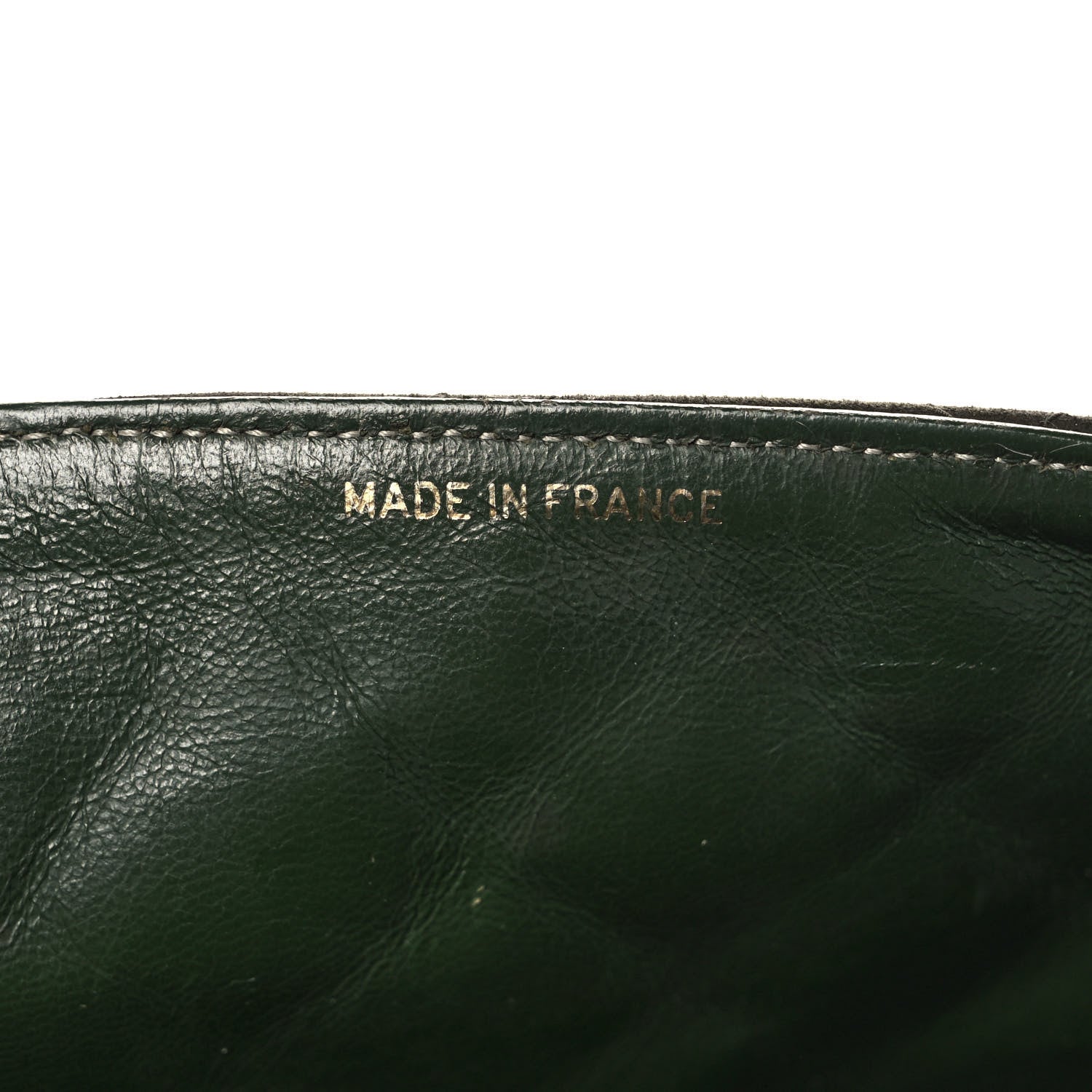 Chanel Suede Quilted Jumbo XL Single Flap Green 7 of 12