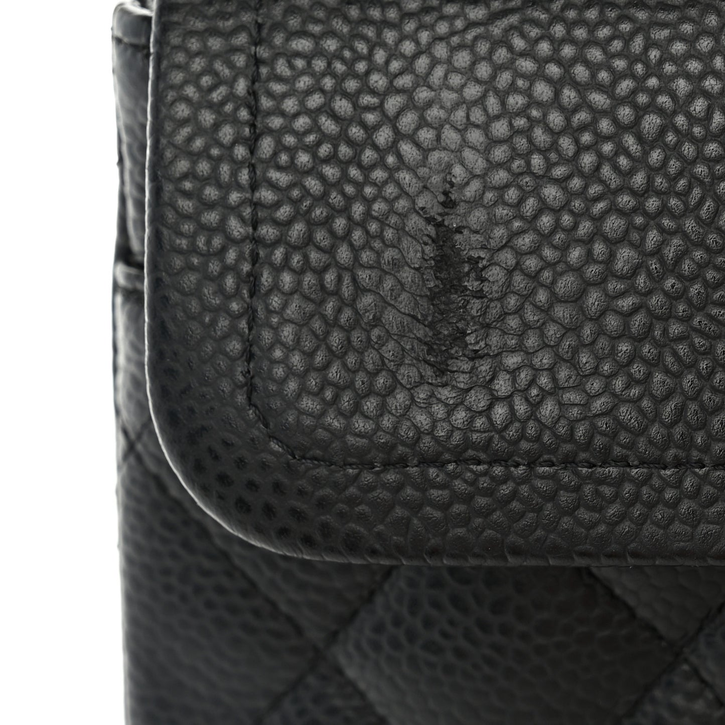 Caviar Quilted Small Double Flap Black