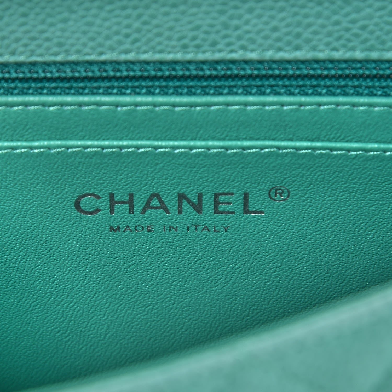 Chanel Iridescent Caviar Quilted Mini Rectangular Flap Green 6 of 9