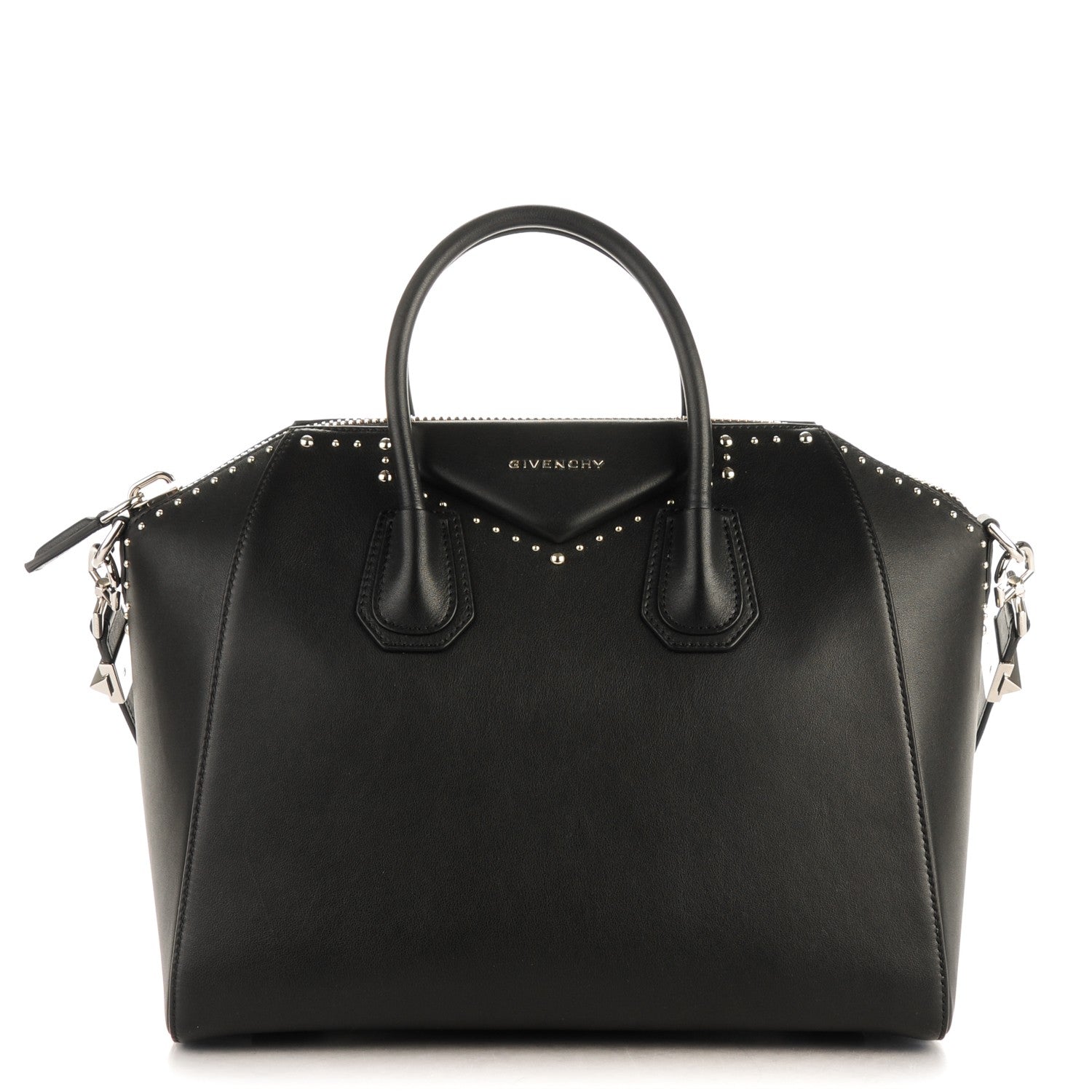 Givenchy Calfskin Medium Studded Antigona Black 1 of 7