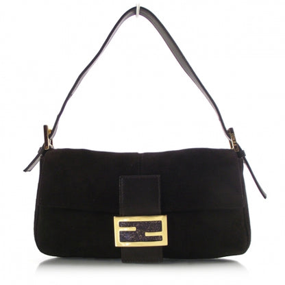 Fendi Suede Baguette Dark Brown 1 of 13