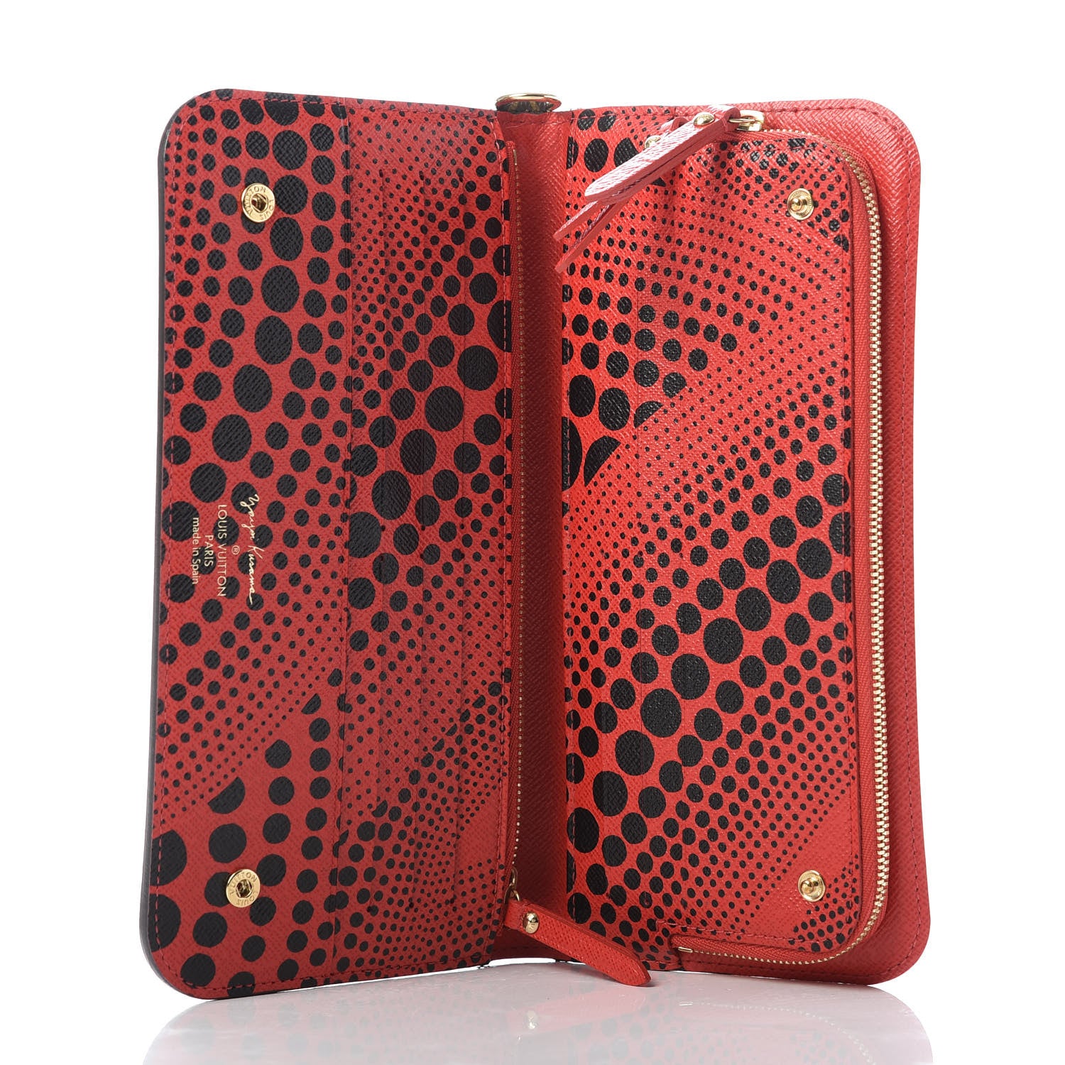 Louis Vuitton Monogram Kusama Waves Insolite Wallet Red 10 of 11