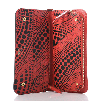 Louis Vuitton Monogram Kusama Waves Insolite Wallet Red 10 of 11