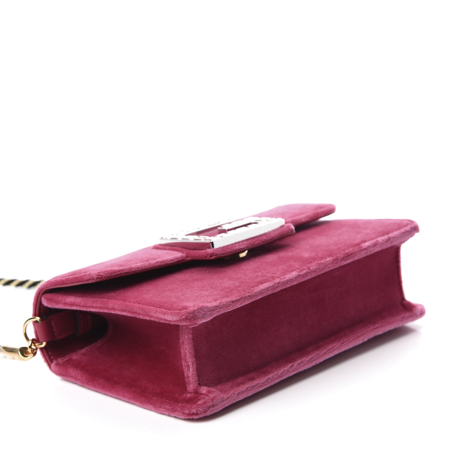 Velvet Crystal Square G Shoulder Bag Light Raspberry Rose