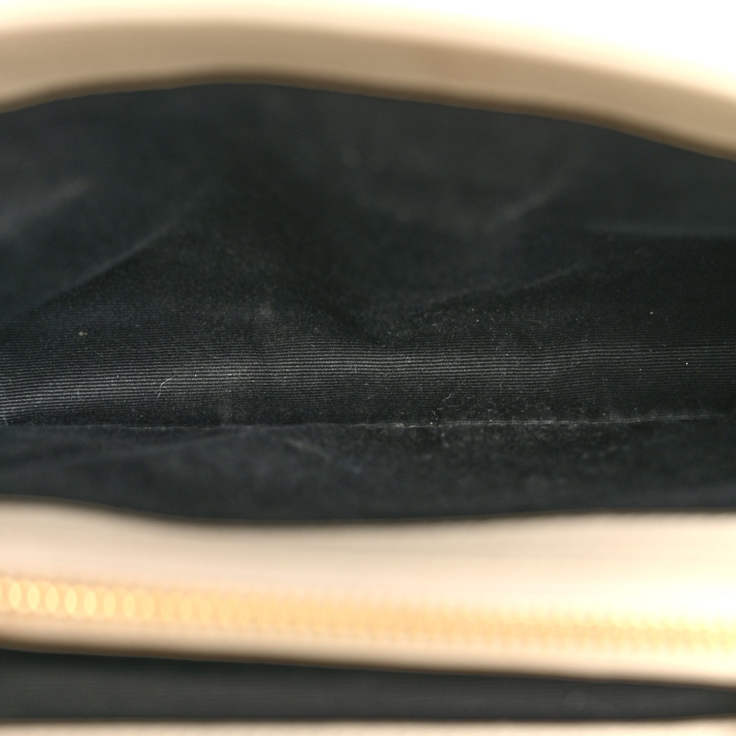 Sheepskin Matelasse Chevron Monogram Medium College Bag Crema Soft