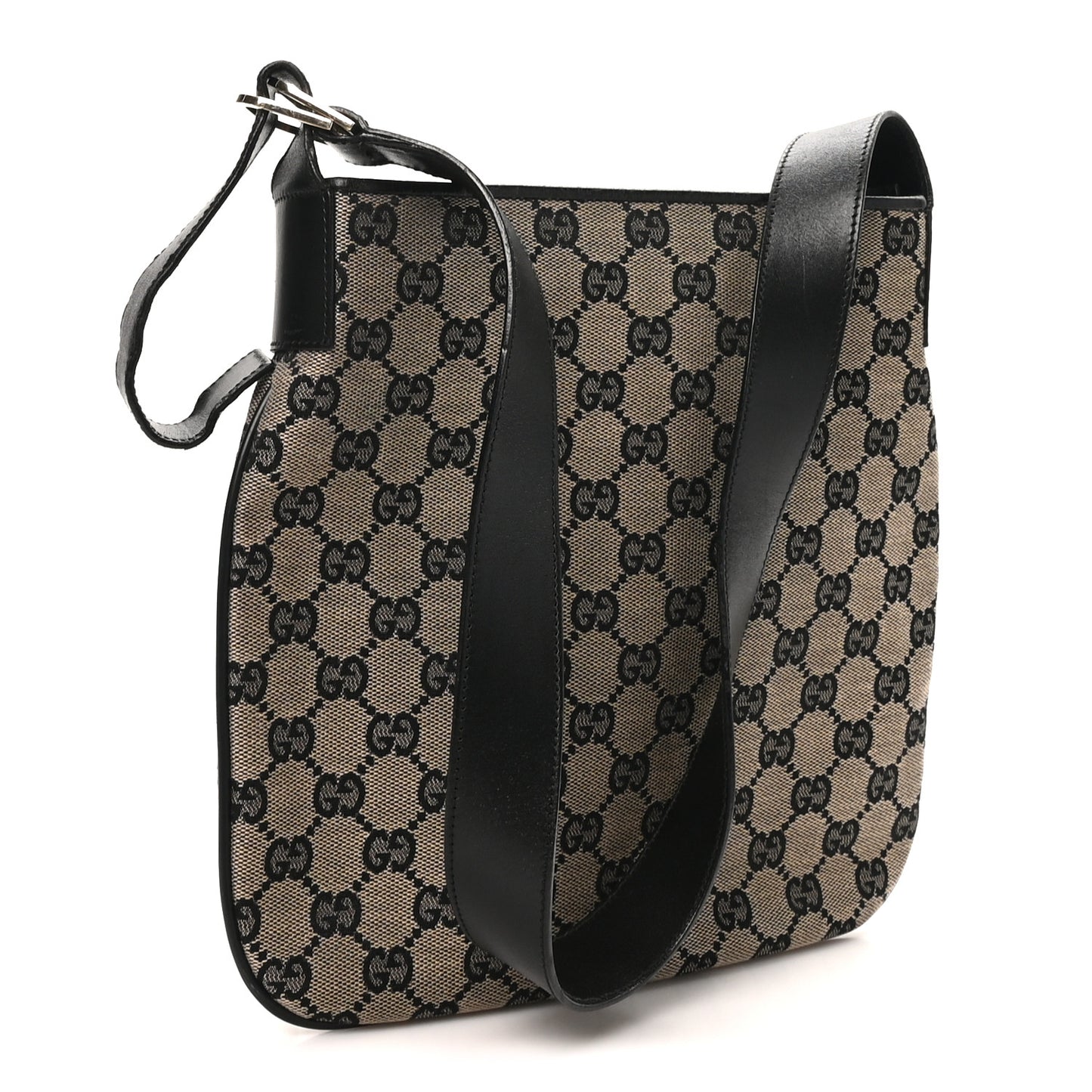 GG Monogram Messenger Bag Black