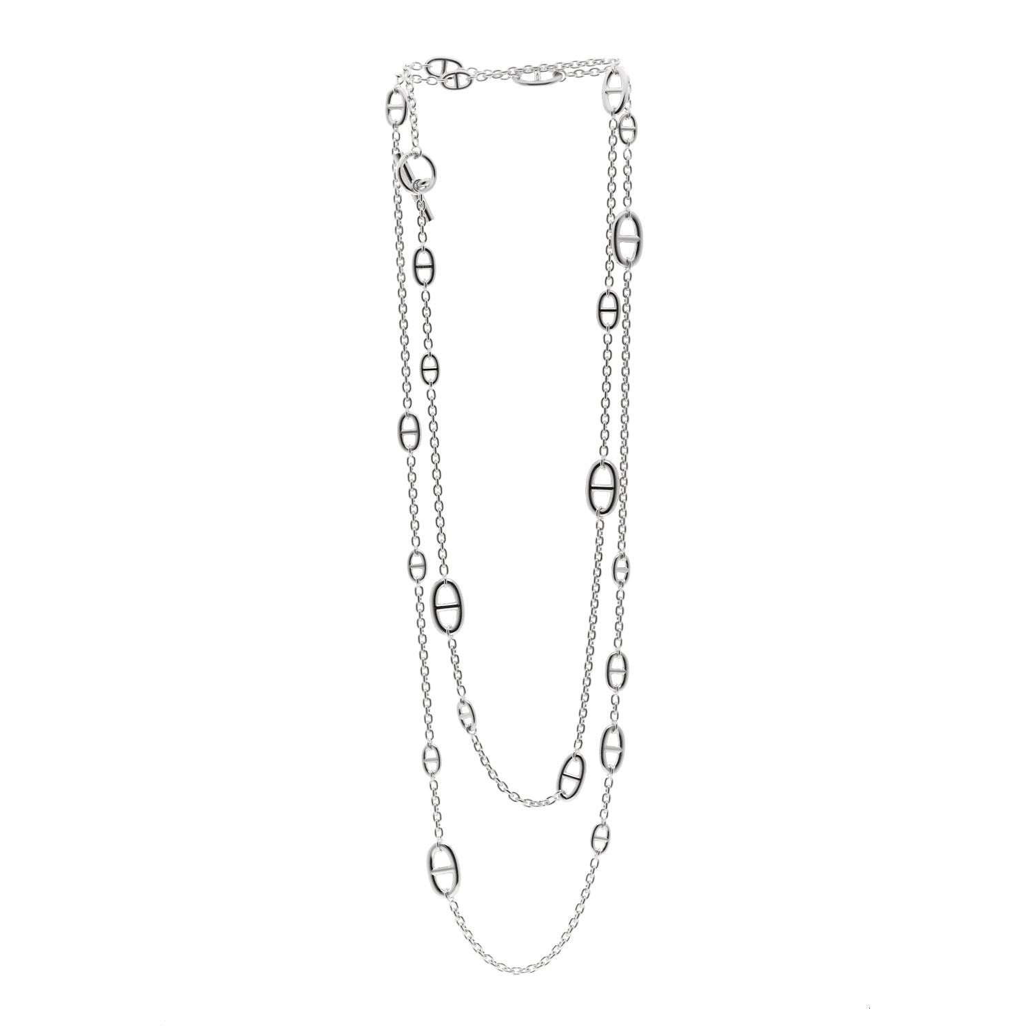 Hermes Sterling Silver Farandole Necklace 160 3 of 5
