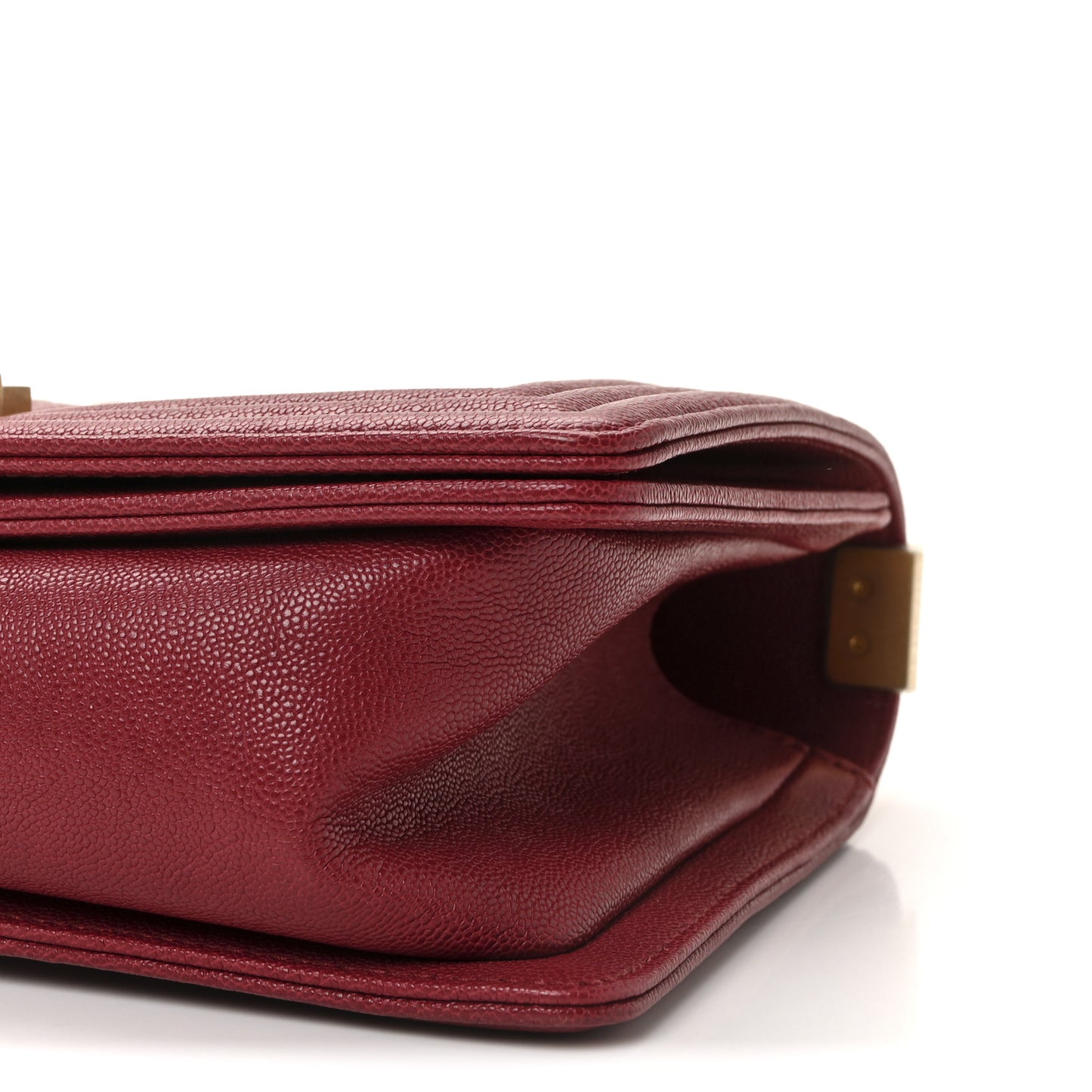 Caviar Quilted Medium Boy Flap Burgundy