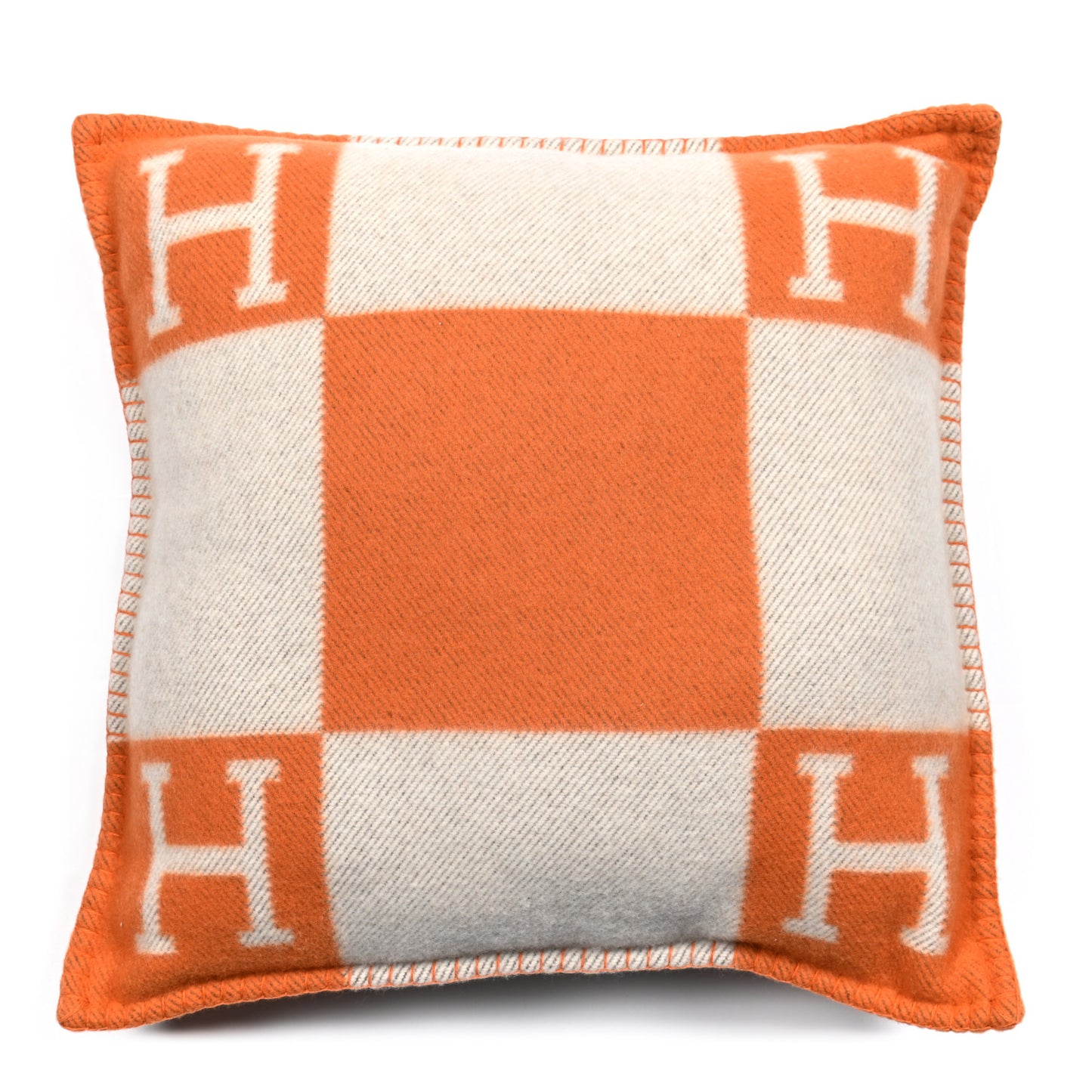 Wool Cashmere Avalon Pillow PM Ecru Potiron