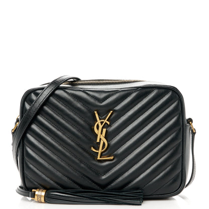Saint Laurent Calfskin Matelasse Monogram Lou Camera Bag Black 1 of 11