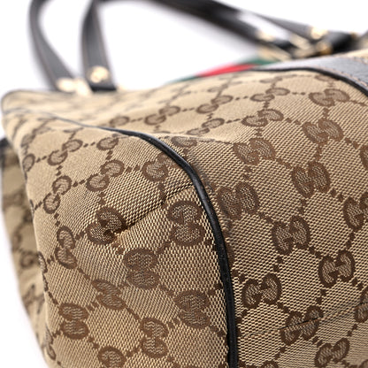 Gucci Monogram New Ladies Web Tote Dark Brown 8 of 15
