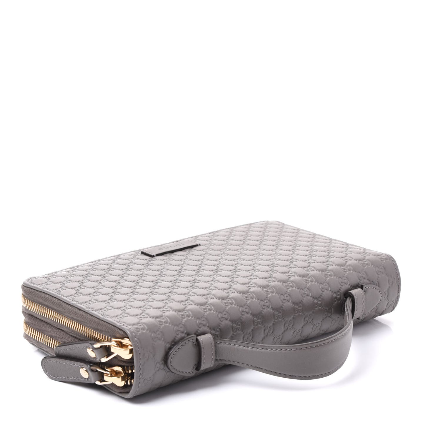 Soft Microguccissima Zip Around Top Handle Travel Wallet Loess