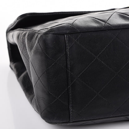 Chanel Lambskin Quilted XL Jumbo Single Flap Black 12 of 13